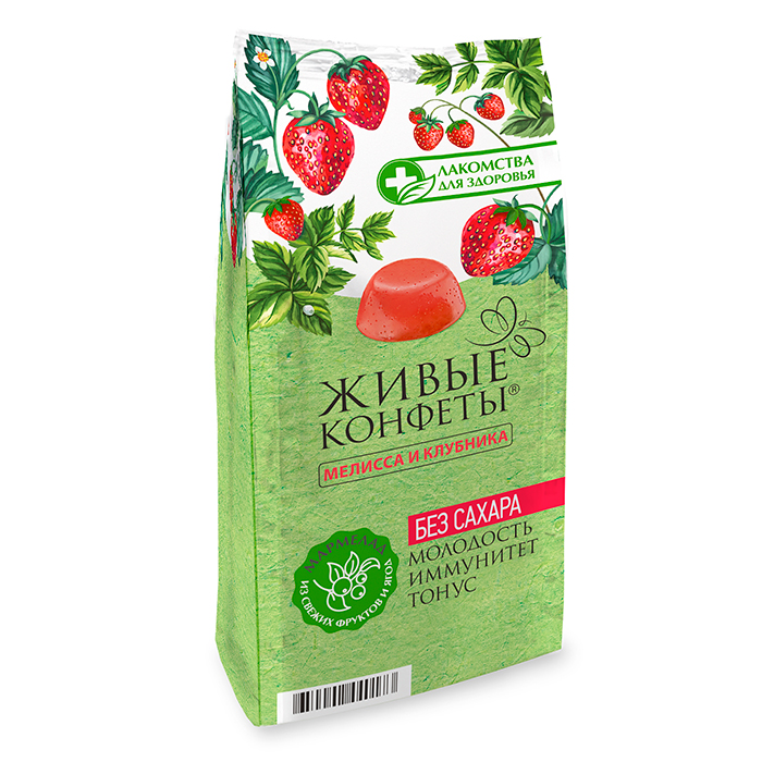 Мармелад «Живые конфеты Мелисса и клубника»